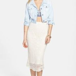 Nordstrom crochet midi skirt S great condition